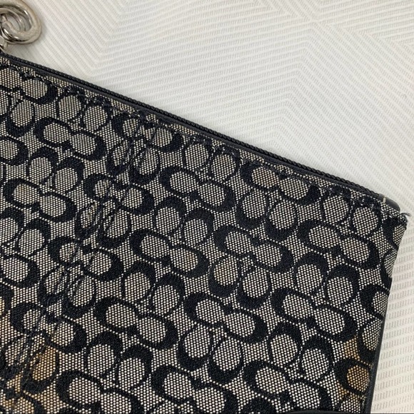 Coach Black Logo Mini Wristlet - Picture 4 of 6